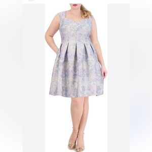 Vince Camuto Lavender Floral Midi Dress NWT